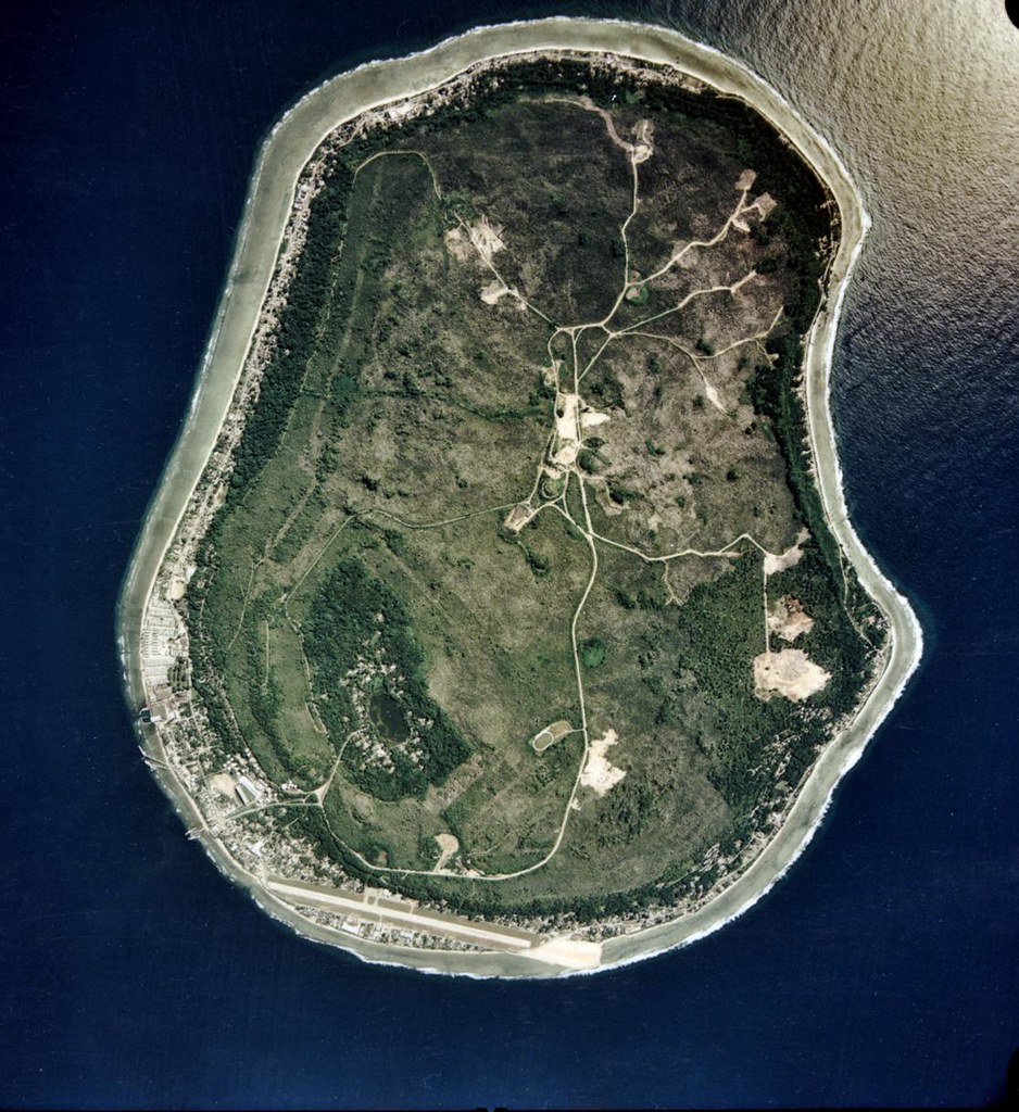 An aerial view of Nauru