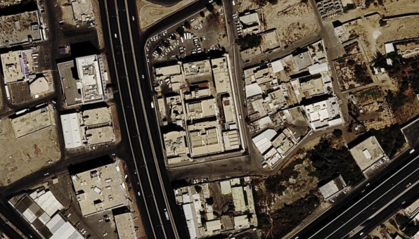 An aerial view of Khamis Mushait Prison, where 79 Ethiopian migrants were documented as at risk of execution on 28 July 2026 (source: Google Earth)